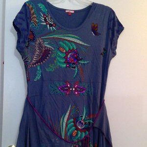 Tunic Blue with gems, Joe Brown's